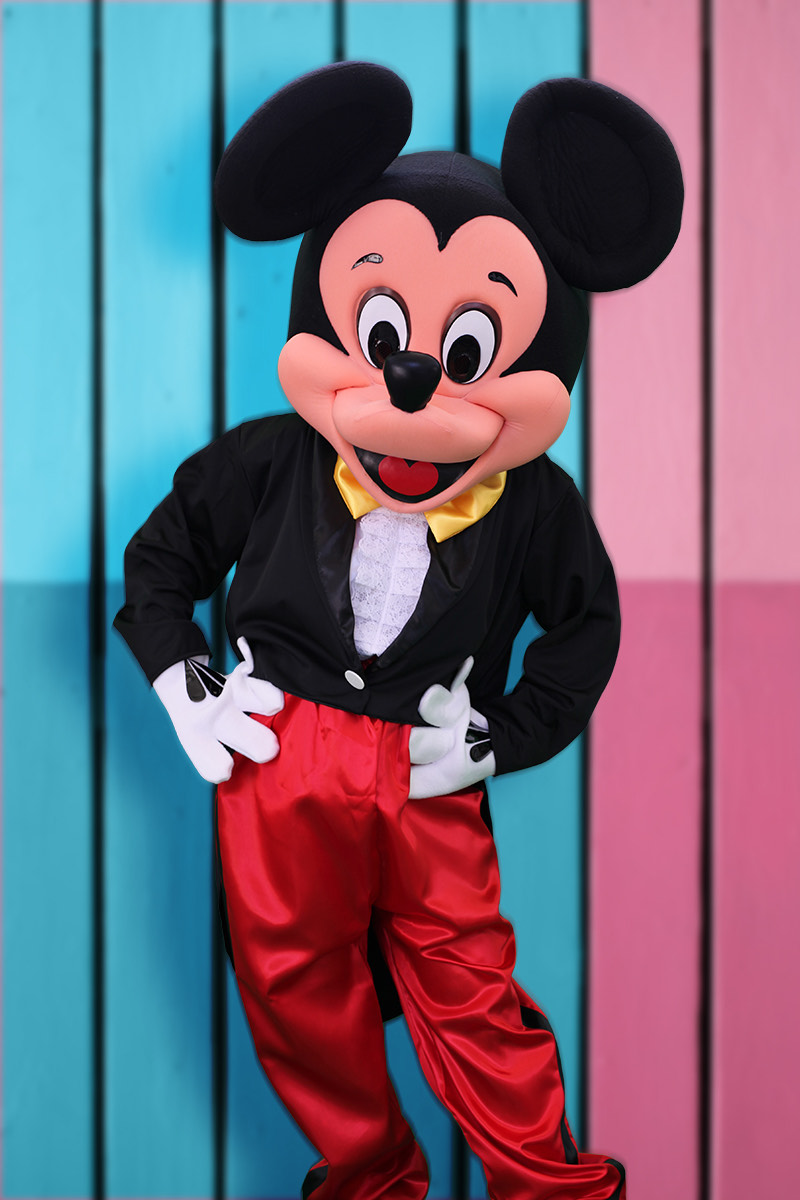 Hire Mickey Mouse for birthday parties - classic mascot character performer