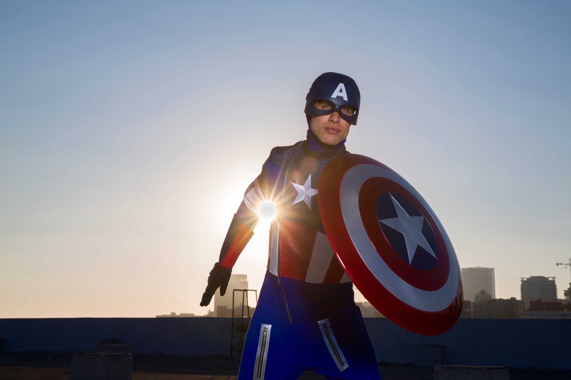 Hire Captain America for birthday parties - superhero character performer