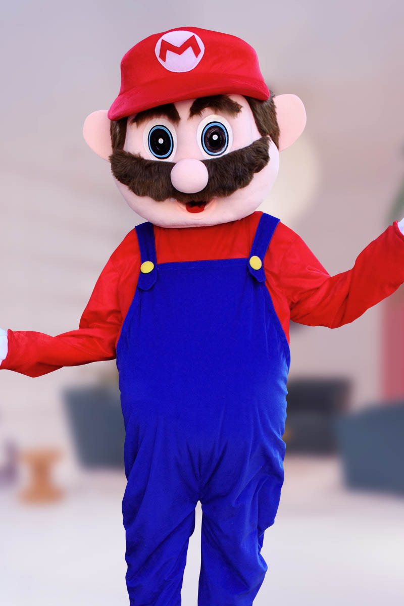 Mario character at birthday party