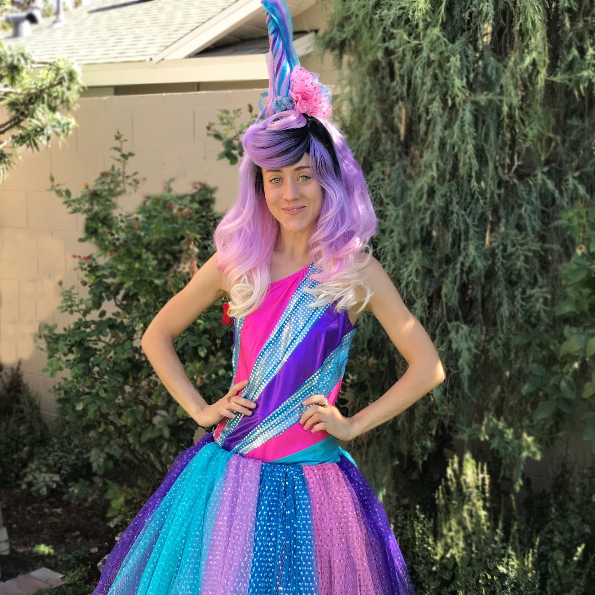 Unicorn Princess character at birthday party